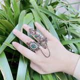Neovisson Double Finger Ring Indian Flower Bohemia Women Present