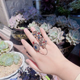Neovisson Double Finger Ring Indian Flower Bohemia Women Present