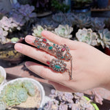 Neovisson Double Finger Ring Indian Flower Bohemia Women Present