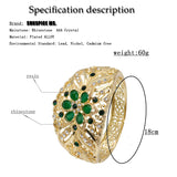 Neovisson Resin Flower Bangle Rhinestone Cuff Bracelet