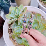Neovisson Aristocratic Women High Cuff Bracelets Indian Crystal Flower Bangle