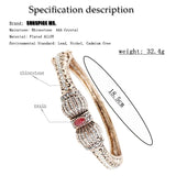 Neovisson Aristocratic Women High Cuff Bracelets Indian Crystal Flower Bangle