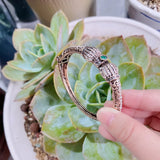 Neovisson Aristocratic Women High Cuff Bracelets Indian Crystal Flower Bangle
