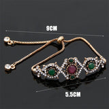 Neovisson Women Slide Bracelet Antique Hollow Chain Wedding Jewelry