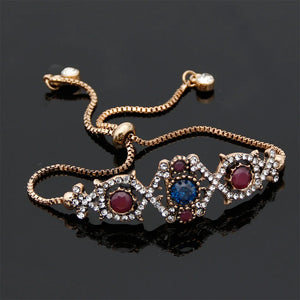 Neovisson Women Slide Bracelet Antique Hollow Chain Wedding Jewelry
