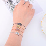 Colorful Zirconia Dolphin Charm Bracelet Adjustable Gift