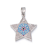 Colorful CZ Star Pendant Necklace for Women