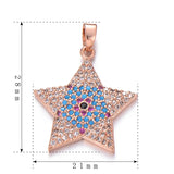 Colorful CZ Star Pendant Necklace for Women