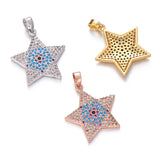 Colorful CZ Star Pendant Necklace for Women