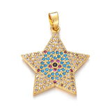 Colorful CZ Star Pendant Necklace for Women