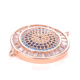 Greek Round Beads for DIY Jewelry Pave Zircon Evil EYE Charms
