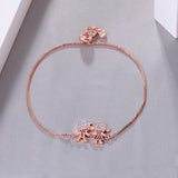 Colorful CZ Boy-Girl Charm Bracelets Set for Couples