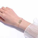 Colorful CZ Boy-Girl Charm Bracelets Set for Couples
