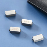Stainless Steel Beads Laser Engrave Logo Name Bead for Jewelry