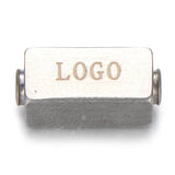 Stainless Steel Beads Laser Engrave Logo Name Bead for Jewelry