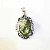 925 Silver Jewelry Inlaid Labradorite Vintage Charms T9039