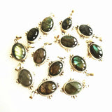 925 Silver Pendant Labradorite Vintage Lady T9047
