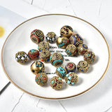 Nepal Beads Tibetan Colorful Clay Round Beads for Jewelry Making