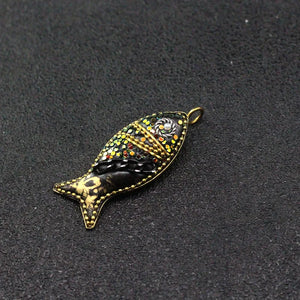 Nepal Fish Pendant Charms for Ethnic Style Keychain Necklace