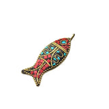 Nepal Fish Pendant Charms for Ethnic Style Keychain Necklace