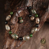 Nepal Original Three Eye Dzi Bracelet Vintage Tibet Bracelet for Women