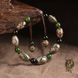 Nepal Original Three Eye Dzi Bracelet Vintage Tibet Bracelet for Women