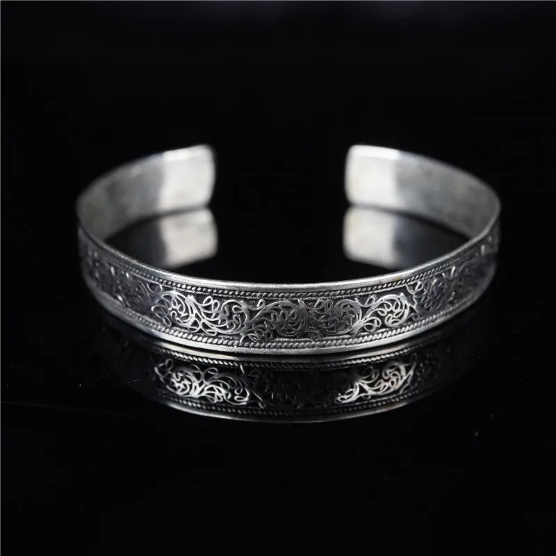 Nepalese Tibetan Silver Lucky Bracelet
