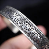 Nepalese Tibetan Silver Lucky Bracelet