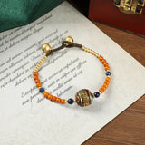 Nepalese Tibetan Braided Bracelet Women's Boho Retro Style with Bell Hand Rope