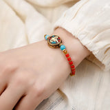 Nepalese Tibetan Braided Bracelet Women's Boho Retro Style with Bell Hand Rope