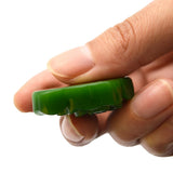 Nephrite Jade Rose Pendant Necklace Green Jade