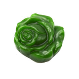Nephrite Jade Rose Pendant Necklace Green Jade