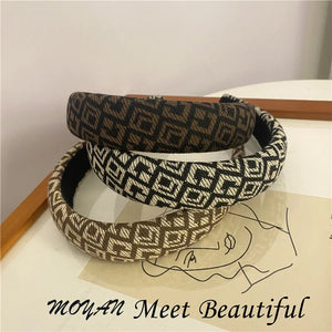 Fashionable Retro Sweet Hair Hoop Wide Edge