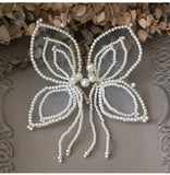 Sequin Tassel Lace Butterfly Pair Clip Wedding Hair Accessories