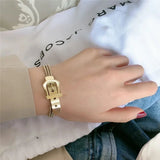 Net Red Titanium Steel Cold Wind Bracelet Ring Anti Fade