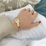 Net Red Titanium Steel Cold Wind Bracelet Ring Anti Fade