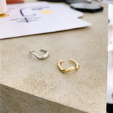 Adjustable Ring with Cold Wind Irregular Curved Wave Pattern