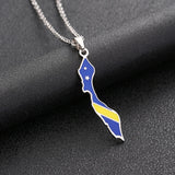 Netherlands Curacao Island Map Flag Pendant Necklace Stainless Steel