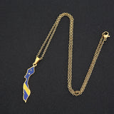 Netherlands Curacao Island Map Flag Pendant Necklace Stainless Steel