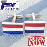 Netherlands Flag Cufflink Cuff Link 2 Pairs