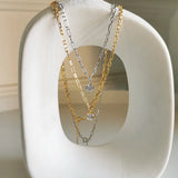 925 Silver Zircon Pendant Necklace 18"