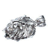 Stainless Steel Lion Head Pendant Necklace Men's Accessory