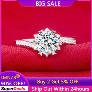 Real Tibetan Silver Zircon Heart Claws Wedding Ring for Women