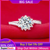 Real Tibetan Silver Zircon Heart Claws Wedding Ring for Women