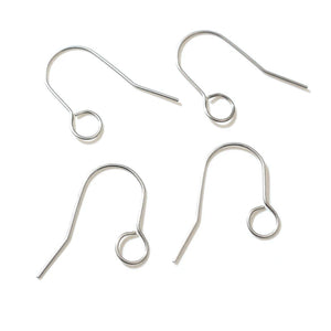 100pcs Stainless Steel Plated Earring Hooks Jewelry Making Accessories