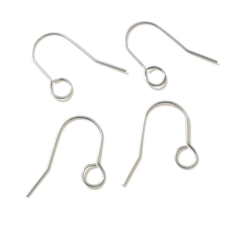 100pcs Stainless Steel Plated Earring Hooks Jewelry Making Accessories