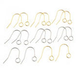 100pcs Stainless Steel Plated Earring Hooks Jewelry Making Accessories