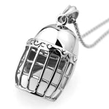 316L Stainless Steel Helmet Pendant Necklace with Box Chain