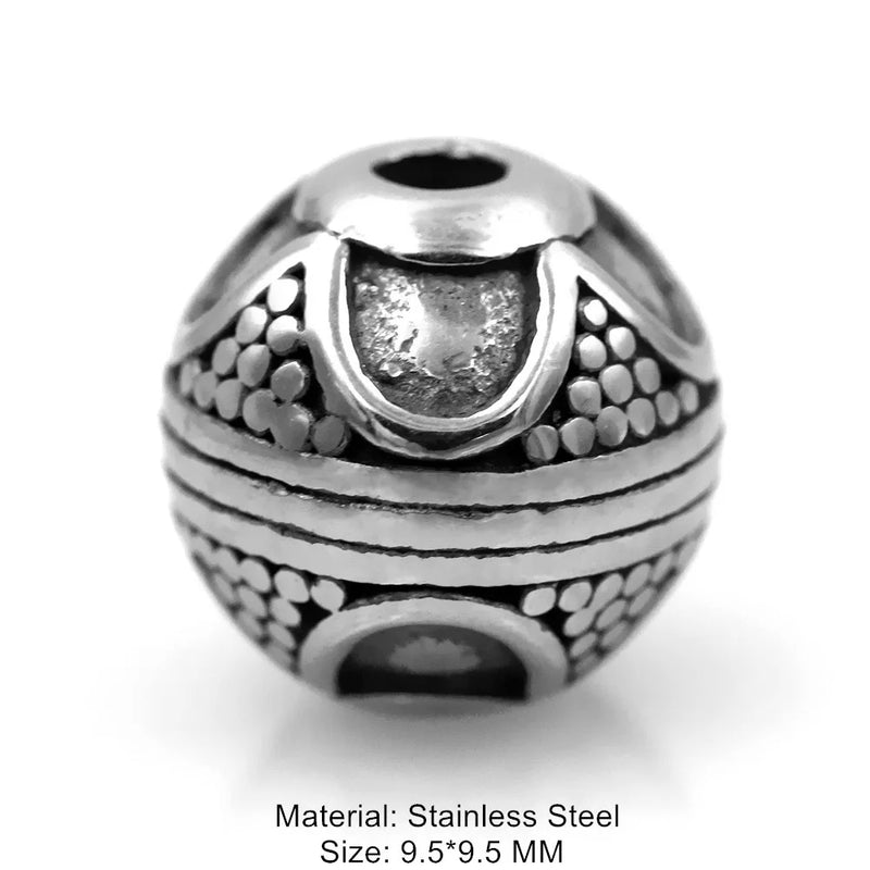 316L Stainless Steel 2.0mm Small Hole Ball Beads Charm Spacer Beads