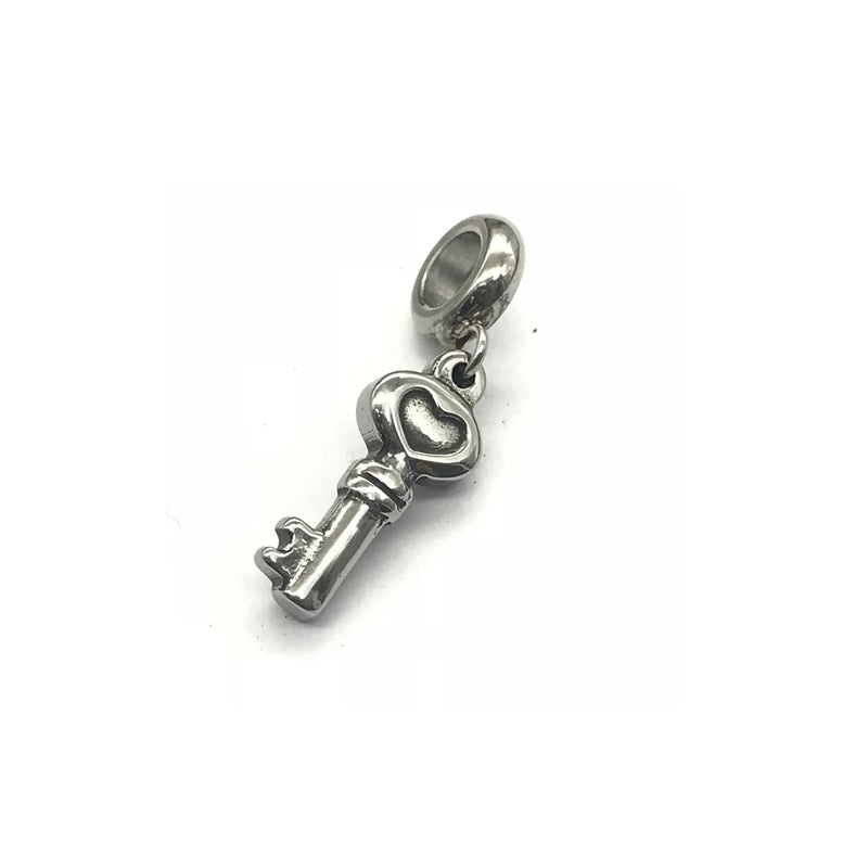 316l Stainless Steel Heart & Key Floating Dangles Pendants